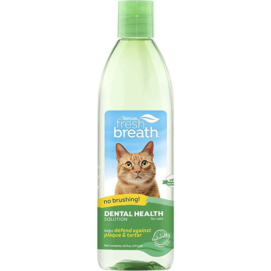 Tropiclean Fresh Breath Solucion Higiene Dental Gatos 473Ml