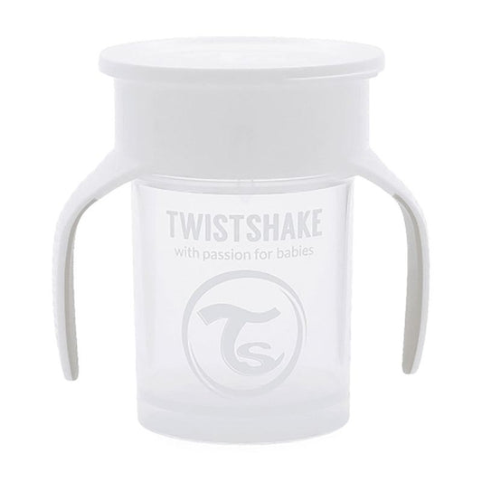 Twistshake Taza 360º Blanco +6M  