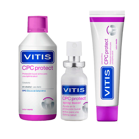 VITIS Pack Cpc Protect (Colutorio 500ml+ Pasta 100ml+ Spray 15 ml)