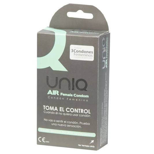 Uniq Air Preservativo Femenino Sin Latex, 3 Unidades