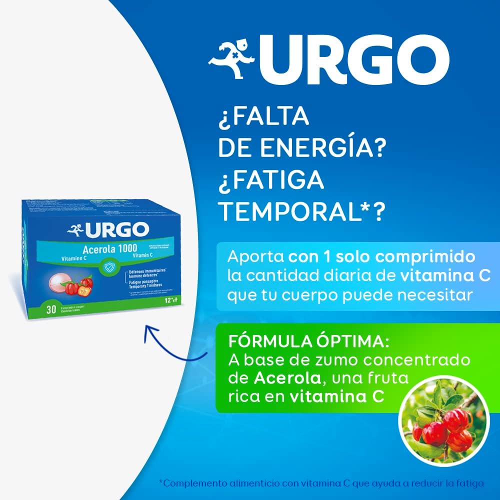 Urgo Acerola 1000 Vitamina C, 30 Comprimidos 