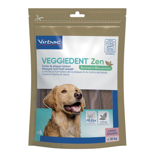 Virbac Veggiedent Zen L +30 kg, snack para perros