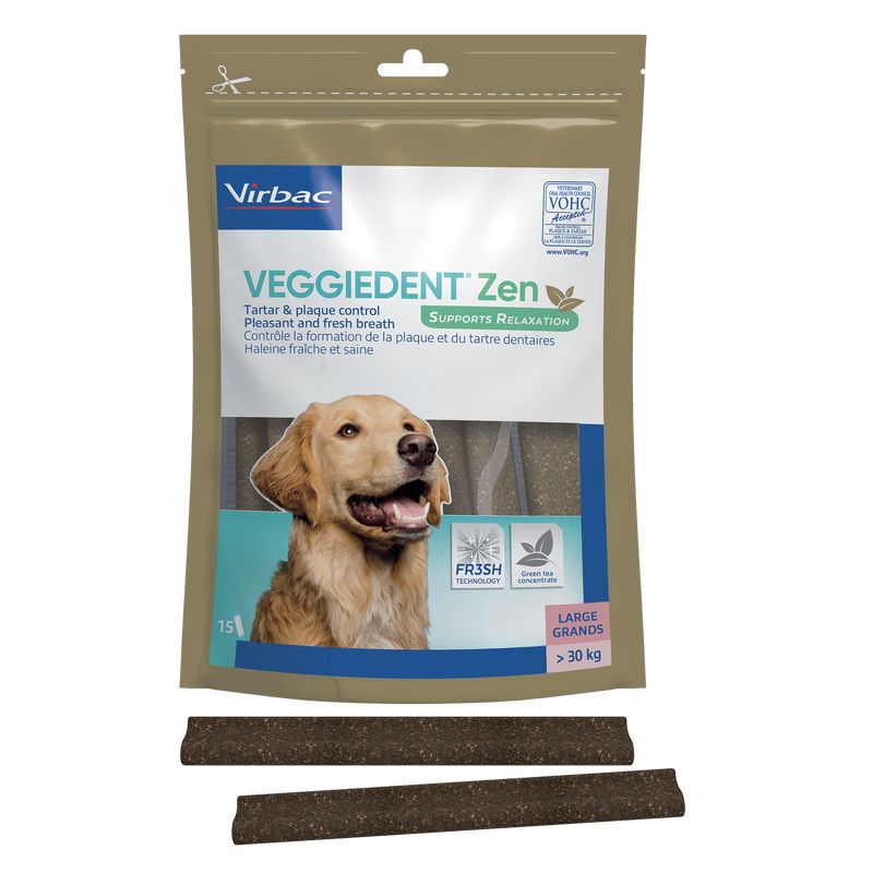 Virbac Veggiedent Zen L +30 kg, snack para perros