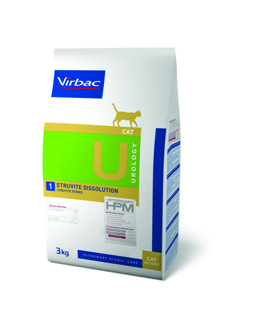 Virbac Hpm Feline Urology Struvite Dissolution U1 1,5Kg, pienso para gatos