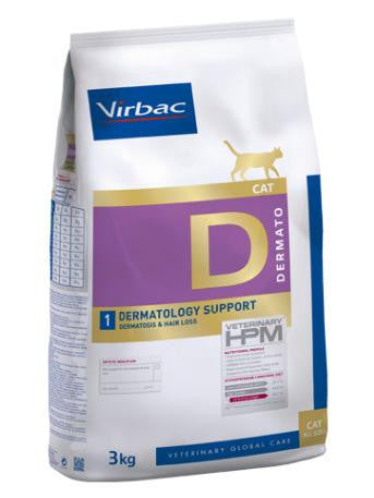 Virbac Hpm Feline Dermatology Support D1 3Kg, pienso para gatos