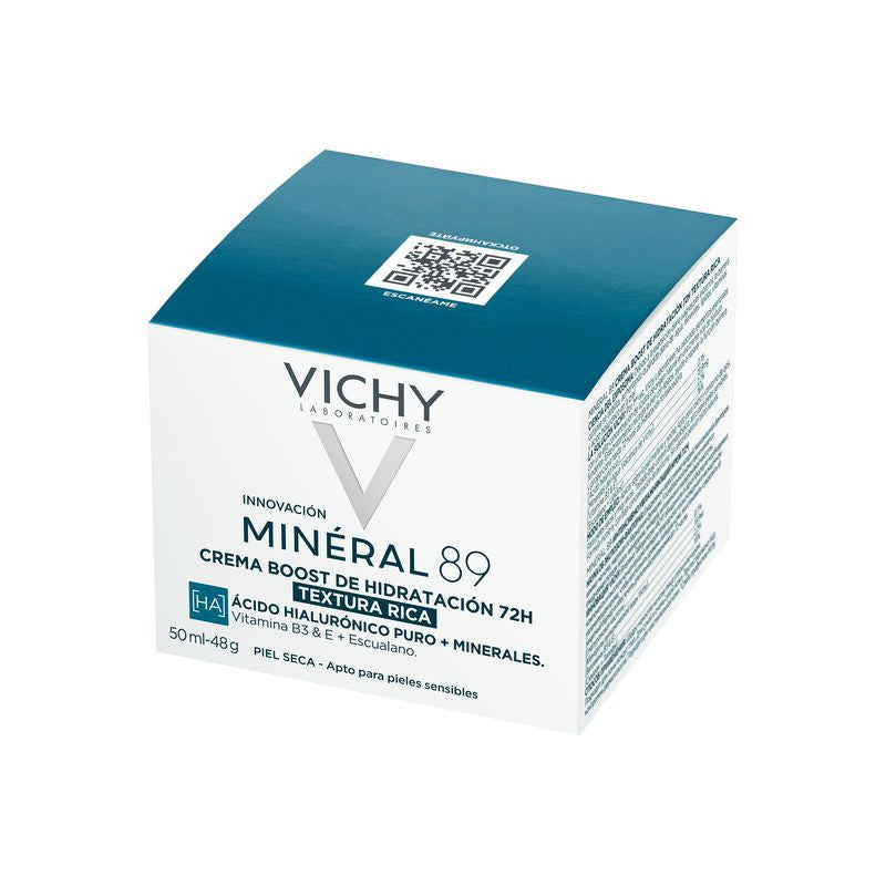 Vichy Minéral 89 Crema Hidratante 72H Rica , 50 ml
