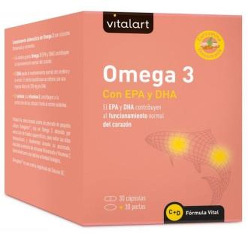 Vitalart Omega 3 Epa+Dha 30Cap+30Perlas. 