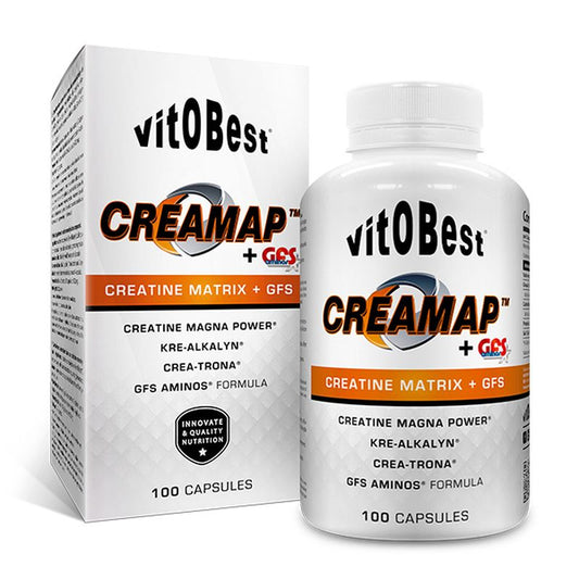 Vit.O.Best Creamap + Gfs Aminos , 100 cápsulas   