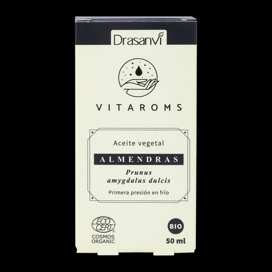 Drasanvi Vitaroms Aceite Vegetal Almendras Dulces Bio (Primera Presion Frio) Ecocert , 50 ml