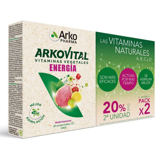 Arkovital Energía Pack 60 Comprimidos Arkopharma