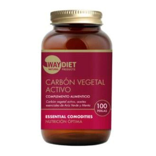 Waydiet Natural Products Carbon Vegetal Activo 100Perlas