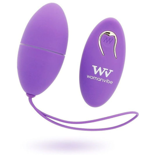 Womanvibe   Alsan Huevo Control Remoto Negro Silicona Purple