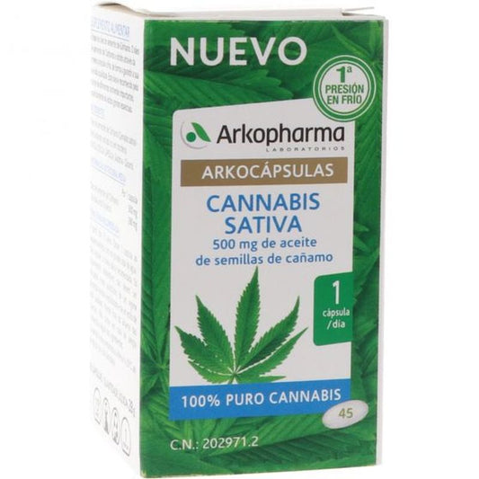 Arkocápsulas Cannabis Sativa Bio 45 Cápsulas Arkopharma