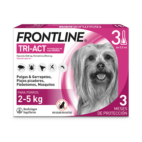 Frontline Tri-Act 2-5Kg Xs, 3 Pipetas