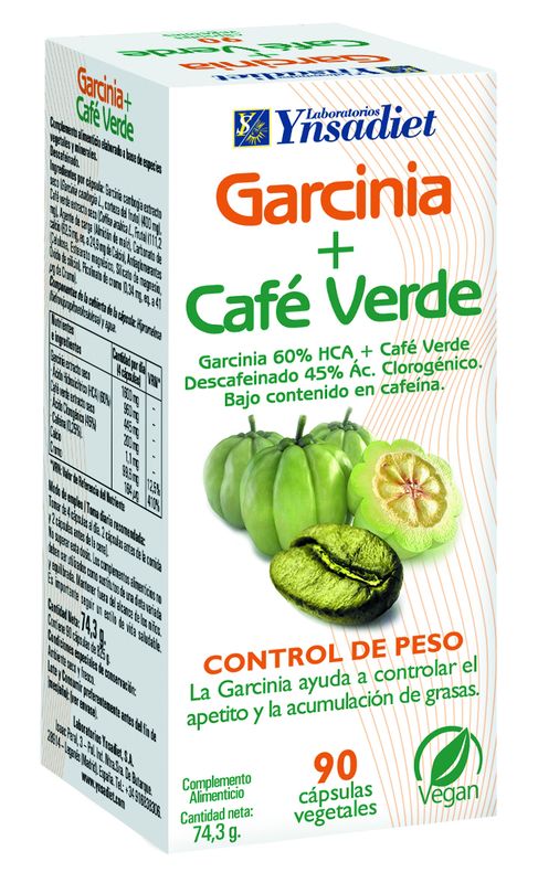 Ynsadiet Garcinia + Cafe Verde, 90 Cápsulas      