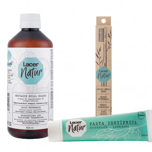 Lacer Pack Natur (Colutorio+ pasta de dientes+ cepillo natural)