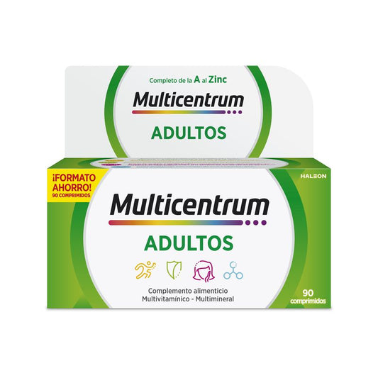 Multicentrum Complemento Alimenticio multivitamínico para adultos, 90 comprimidos