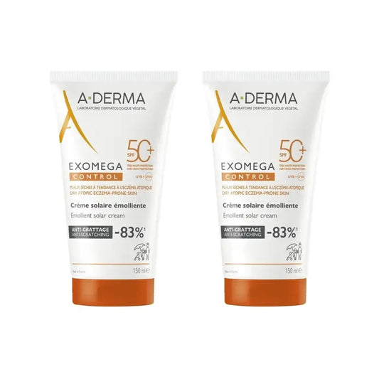 A-Derma Exomega Control Crema Solar Spf 50+ Ad, 2X150 Ml