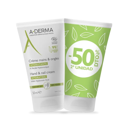 A-Derma Pack Duplo Crema Manos Y Uñas,2 X 50 Ml