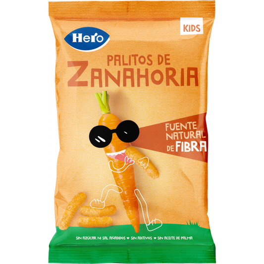 Hero Snack Kids Palitos Zanahoria  , 30 gr