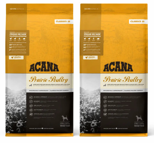 Acana Canine Adult Classics Prairie Poultry 14.5 Kg, Pienso Para Perros , pack 2