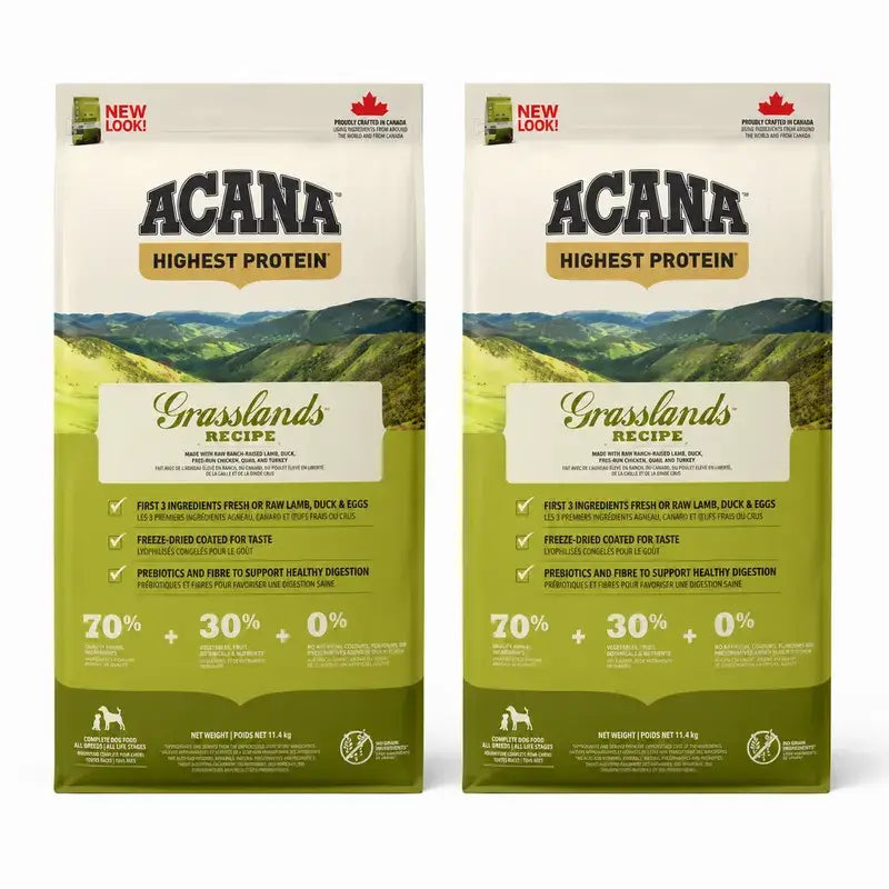 Acana Canine Adult Regionals Grasslands Prairie 11,4 Kg Pienso Para Perros , pack 2