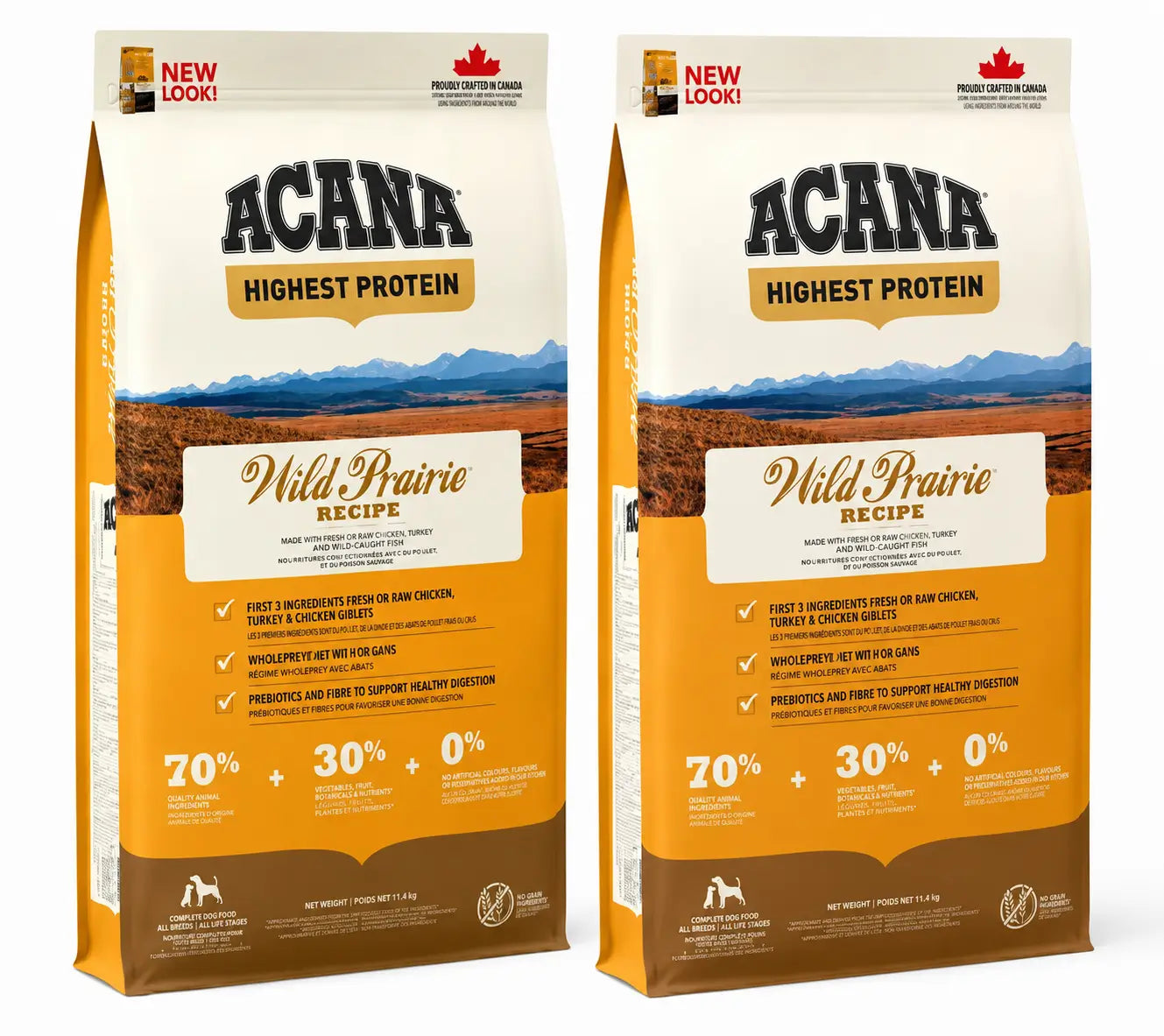 Acana Canine Adult Regionals Wild Prairie 11,4 Kg Pienso Para Perros , pack 2
