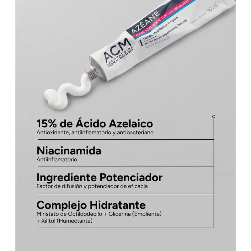 Acm Laboratoires Azeane Acido Azelaico 15% Crema 30Ml.
