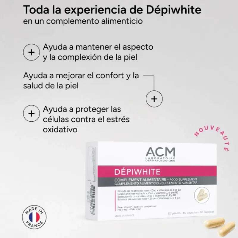 Acm Laboratoires Dépiwhite Complemento Alimenticio , 60 cápsulas