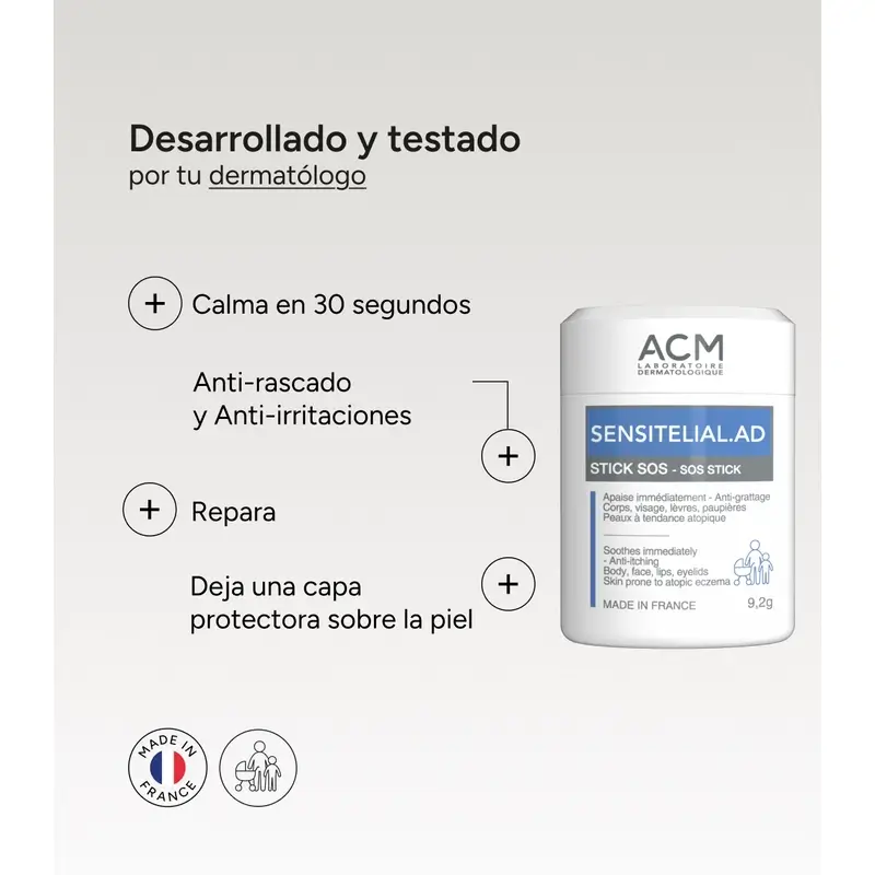 Acm Laboratoires Sensitelial.Ad Stick Sos Calmante, 9,2 gramos