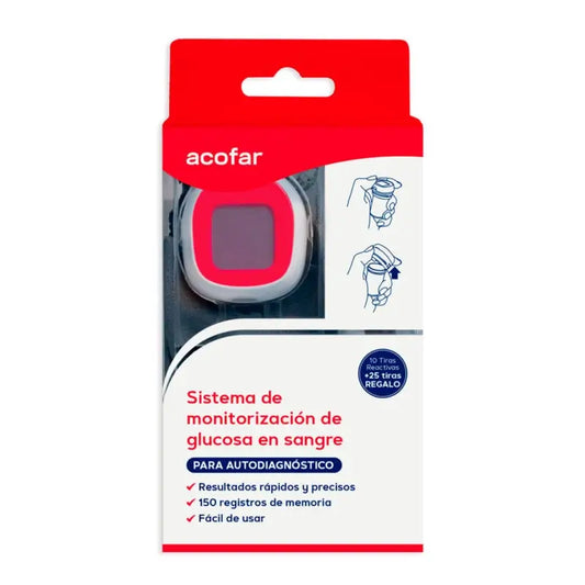 Acofar Glucómetro Sistema de Monitorizacion Glucosa En Sangre
