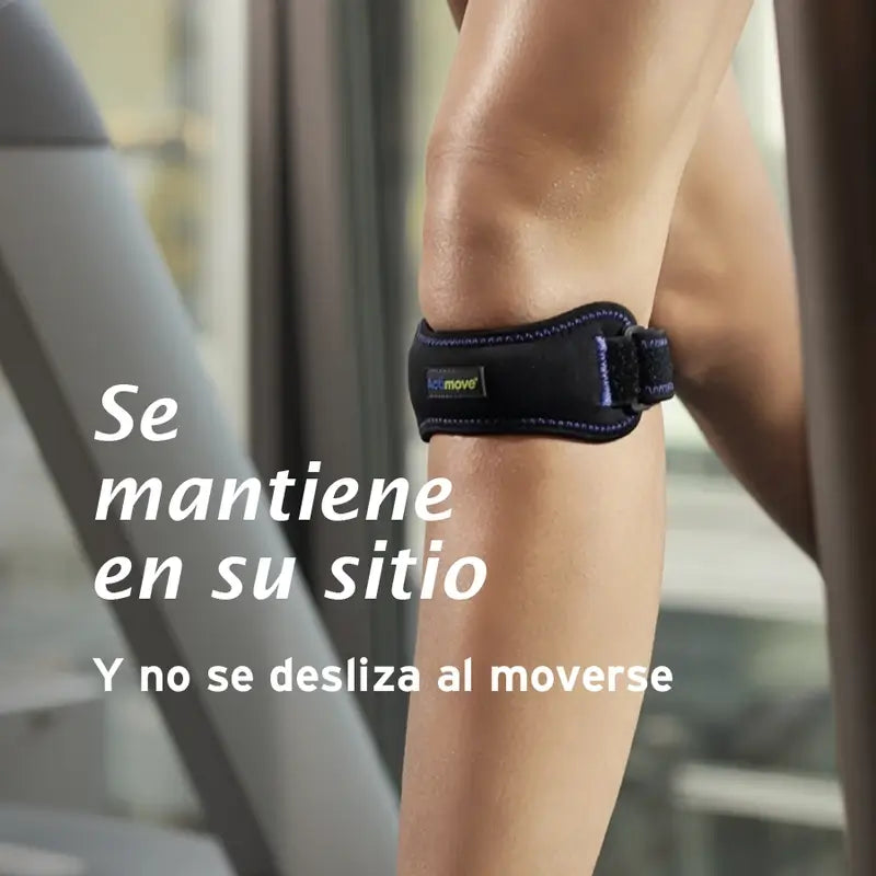 Actimove Cincha Patelar Ajustable, Color Negro, Talla Universal