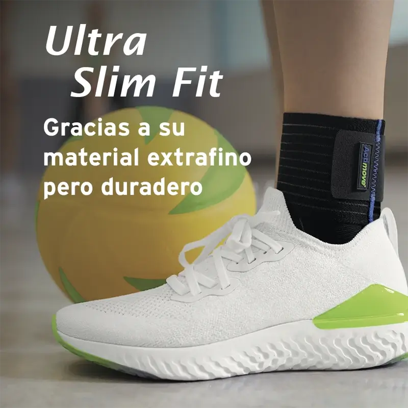 Actimove Tobillera Elástica Con Cincha Estabilizadora Ajustable, Color Negro, Talla  M