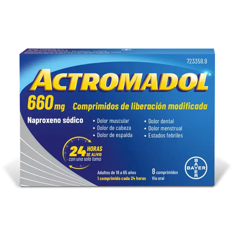 Actromadol 660 mg, 8 Comprimidos