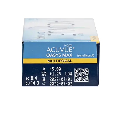 Acuvue 1 Day Oasys Max Lentillas Multifocales Diarias , 90 unidades - -4.25, 8.4, Media, 14.30