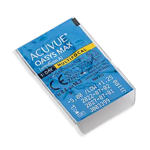 Acuvue Oasys 1 Day With Hydraluxe Lentillas Tóricas Diarias , 90 unidades - -2.00, -1.75, 50, 8.5, 14.30