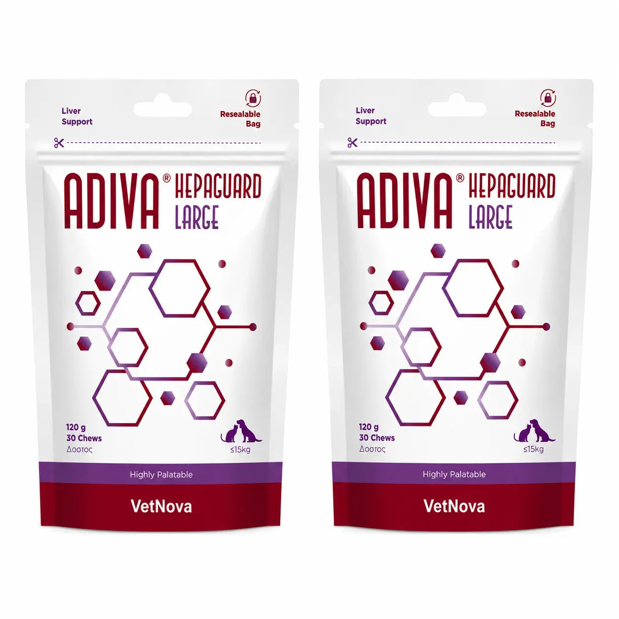 Adiva Adiva Hepaguard Large, 30 Chews , pack 2