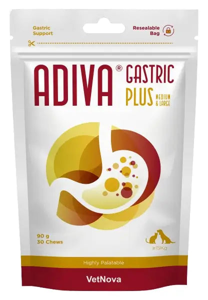Adiva Gastric Plus Medium & Large 30 Chews, 90 gr