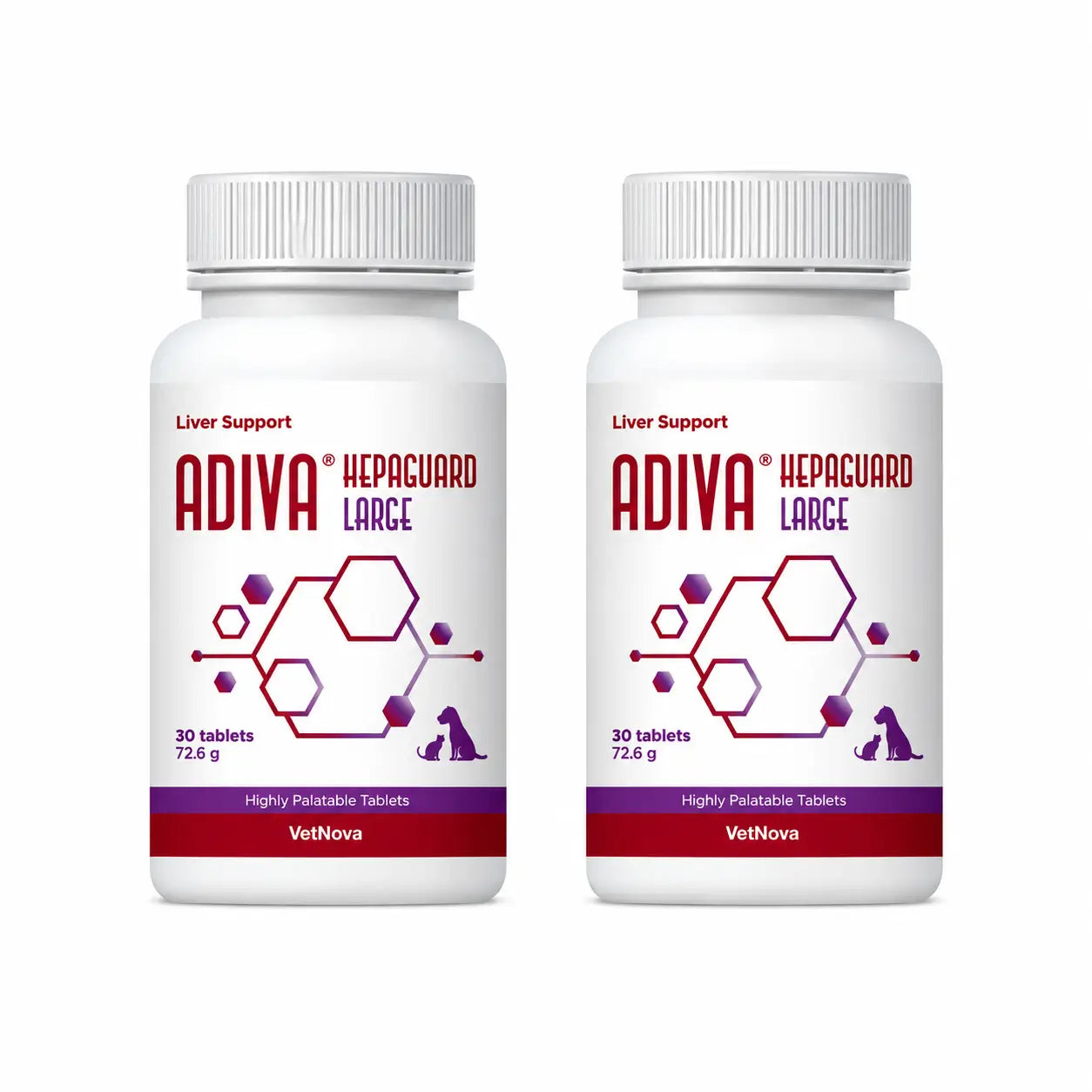 Adiva Vetnova Adiva Hepaguard Large, 30 Comprimidos , pack 2
