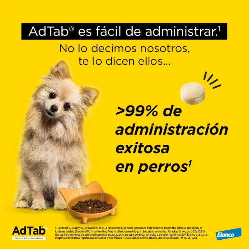 AdTab 225Mg Comp. Masticables Perros 5,5-11Kg, 1Cpd