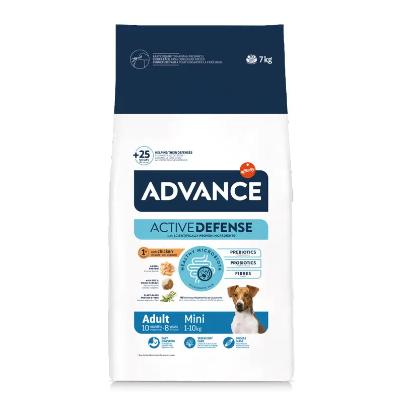Advance Active Defense Mini Adulto Pienso Para Perros, 7 kg