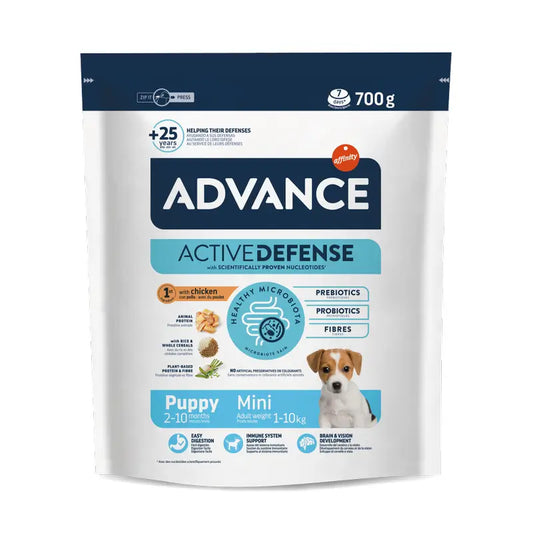 Advance Active Defense Mini Puppy Pienso Para Perros, 700 gr