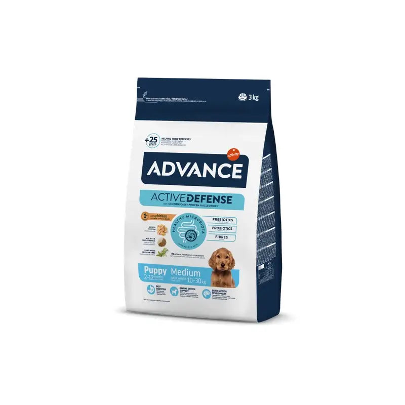 Advance Canine Puppy Medium Pollo Arroz 3Kg, pienso para perros
