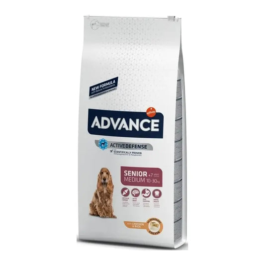 Advance Canine Senior Medium Pollo Arroz 12Kg, pienso para perros