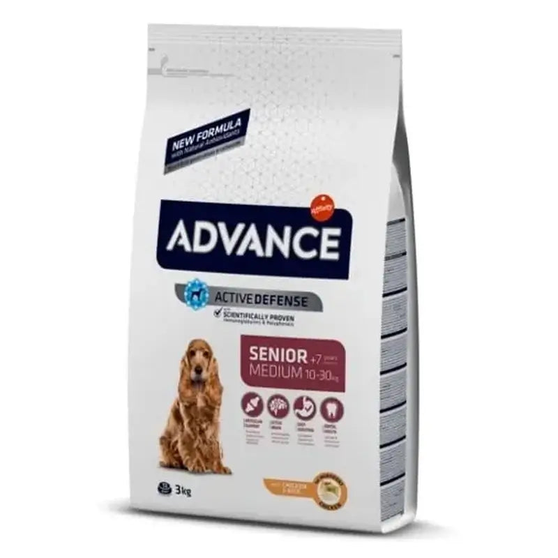 Advance Canine Senior Medium Pollo Arroz 3Kg, pienso para perros