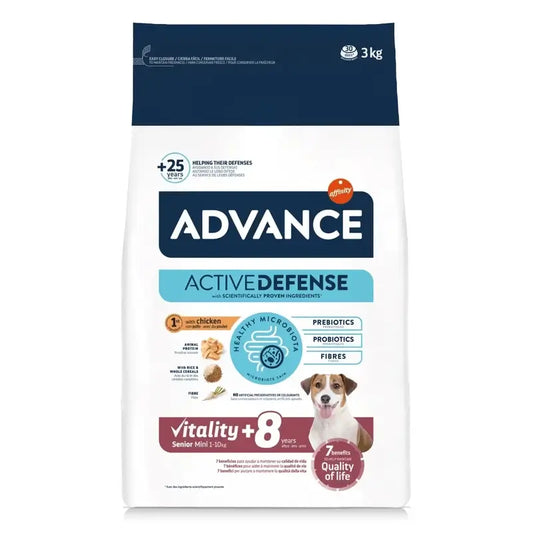 Advance Canine Senior Mini Pollo Arroz 3Kg, pienso para perros