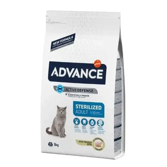 Advance Feline Adult Esterilizado Pavo 3Kg, pienso para gatos