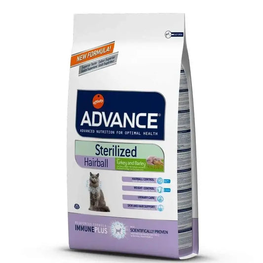 Advance Feline Esterilizado Hairball 1,5Kg, pienso para gatos