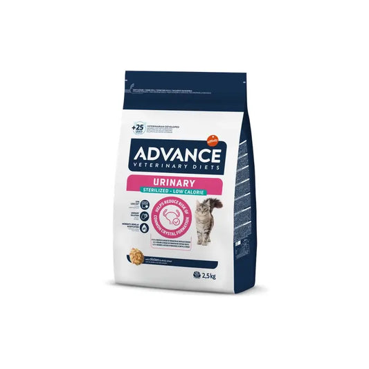 Advance Vet Feline Esterilizado Urinary Low 2,5Kg, pienso para gatos