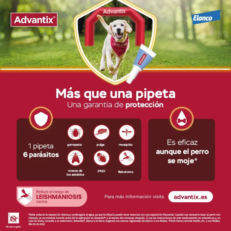 Advantix Mono Pipeta, 4,0 Ml +25Kg, 2 Unidades